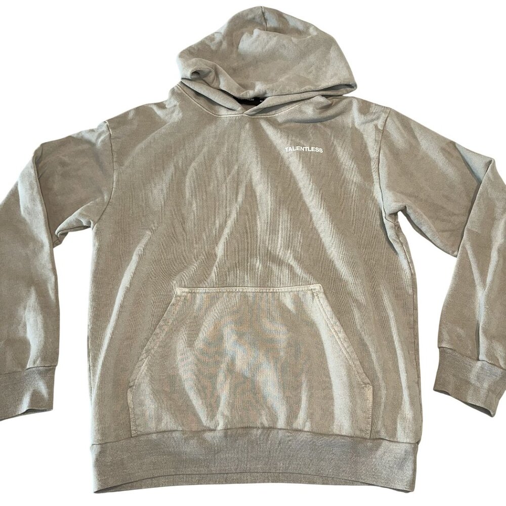 Talentless Tan 100% Cotton Long Sleeve Logo Hoodie Men's Size X-Large XL